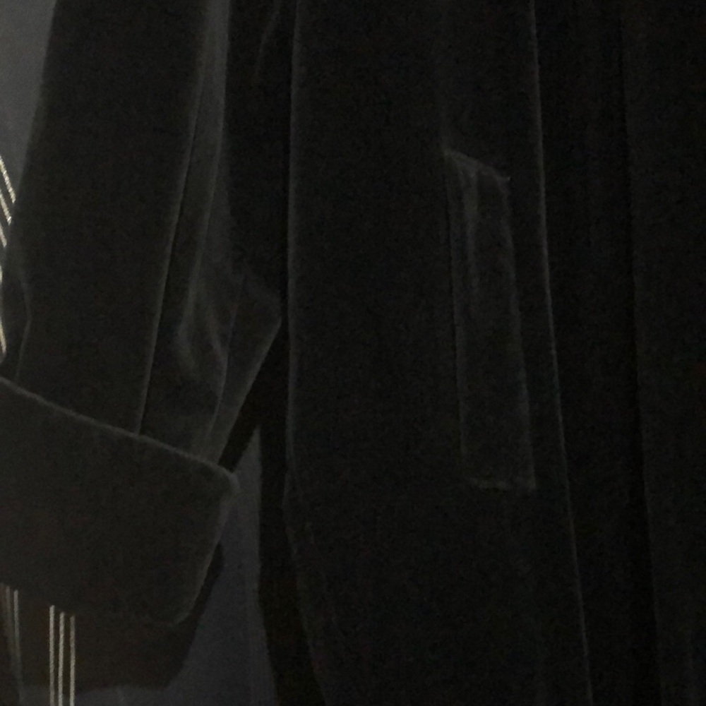 Vintage Black Velvet Evening Coat - Picture 4 of 4